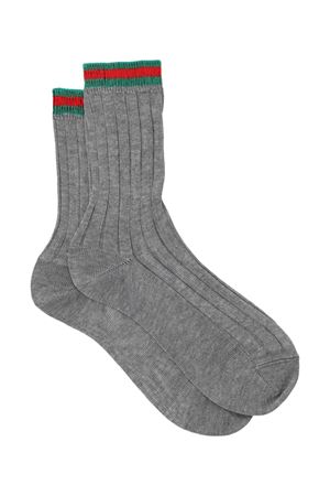 calzini in cotone grigio GUCCI KIDS | 7507754K0261166